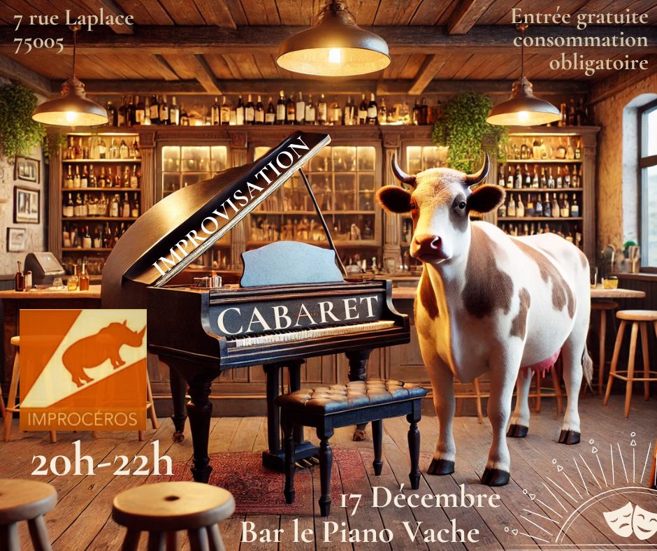 Improvisation Cabaret

Improcéros

vs

Imprhorizon

Mardi 17 Décembre, 20h-22h

Bar Le Piano Vache

7 Rue Laplace
75 005
